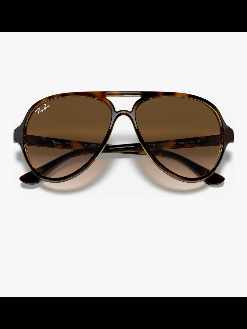 New Ray-Ban Tortoise Brown Aviator Sunglasses with Brown Lenses